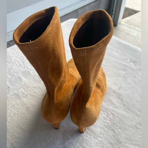 Stuart Weitzman Rapture 75 Suede Bootie in Bridle - Picture 9 of 16